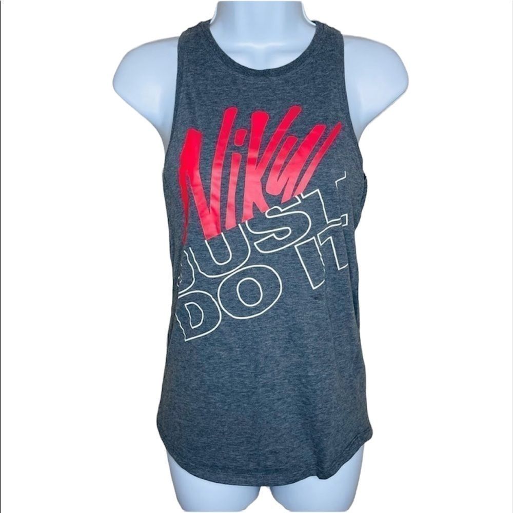 Nike Just Do It Red & Gray Tank Top XS